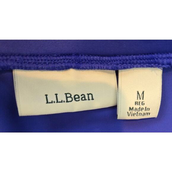 L.L. Bean BeanSport Swimwear Pull-On Nylon 5" Shorts Cobalt Blue Womens Medium - Picture 8 of 9